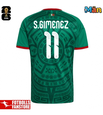 Mexiko Santiago Gimenez #11 Hemmatröja VM 2026 Kortärmad